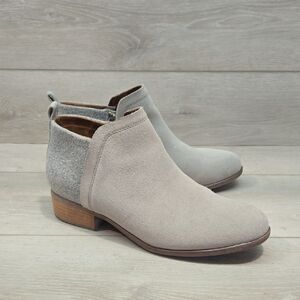 Toms Women Elegant Gray Suede Ankle Boots Shoes Sz 9